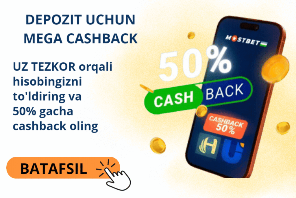 Depozit uchun mega Cashback